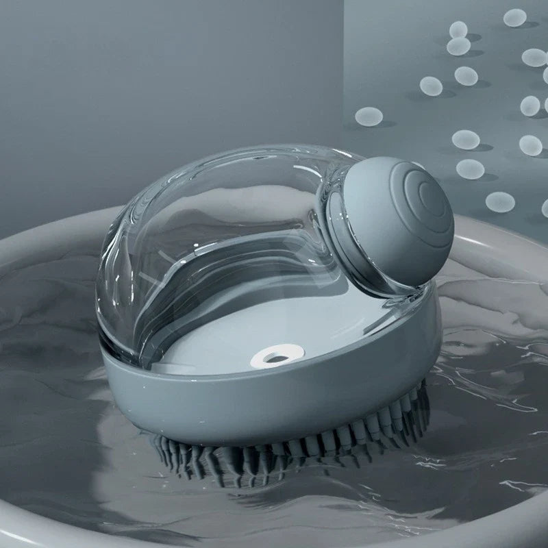Dog Bath Brush with Shampoo Dispenser-8