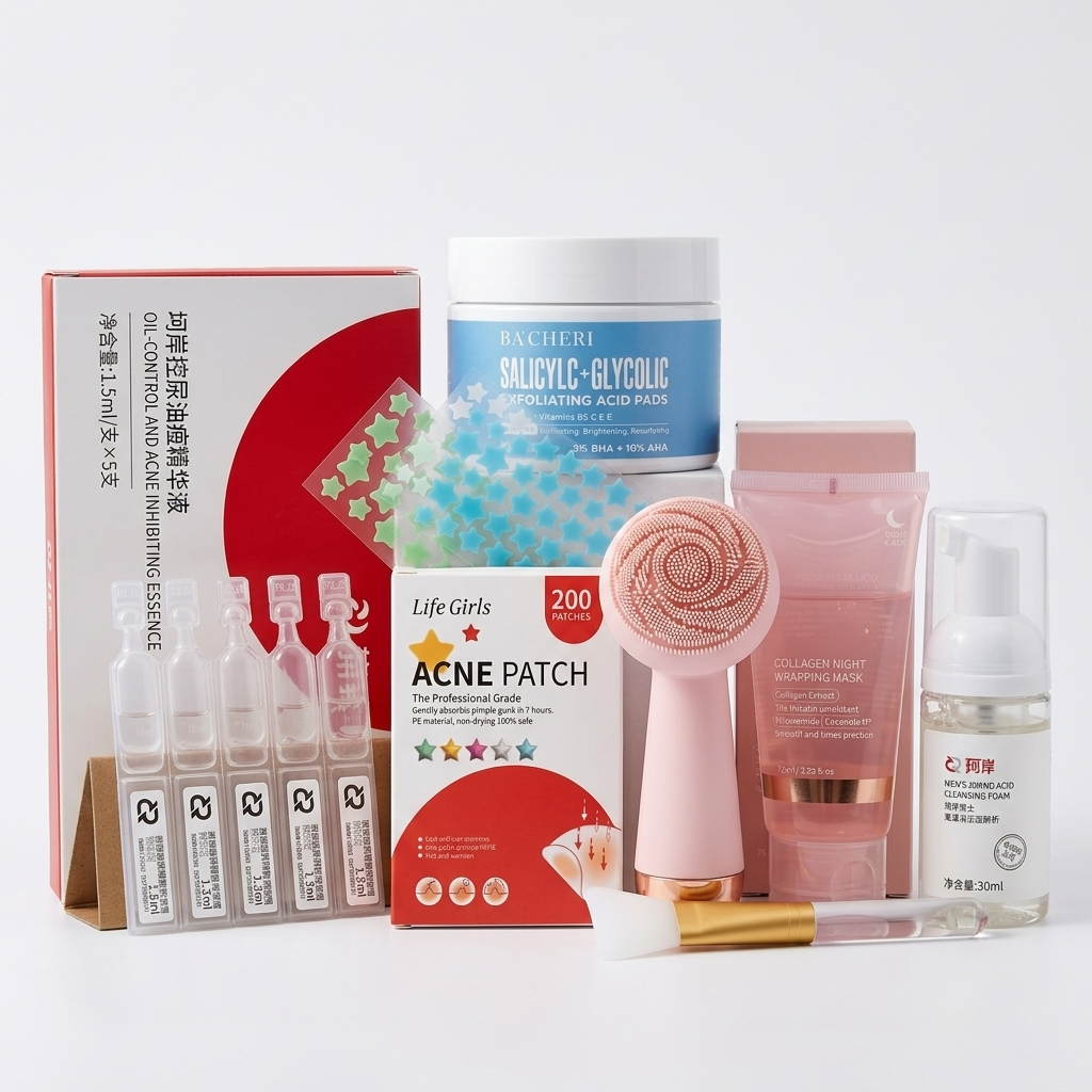Rutină ten acneic pentru bărbați (6 produse)
